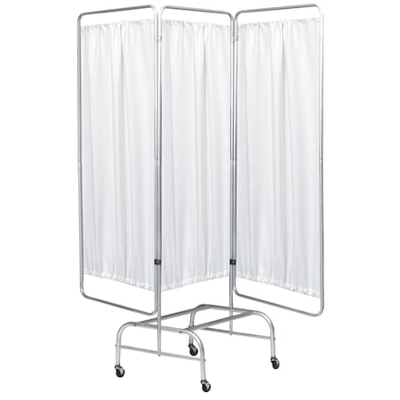 Omnimed 3 Section Mobile King Screen Frame with Casters in White 153961-W